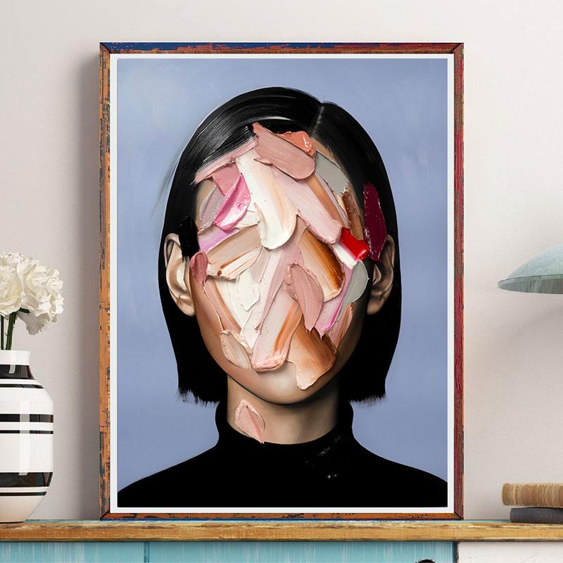 Abstract Canvas Painting Wall Art Woman Oil Paintings Graffiti No Face Women Posters and Prints for Living Room Decor Cuadros