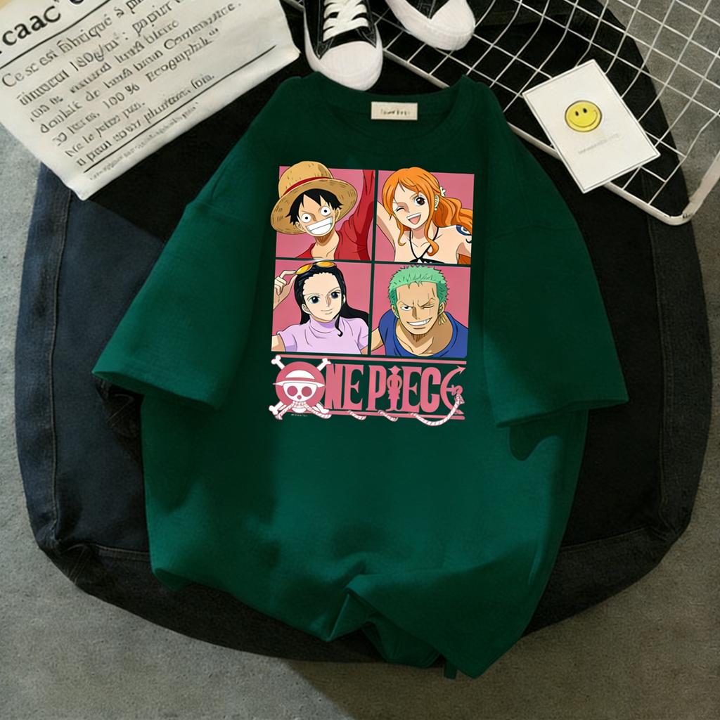 Unisex Anime Graphic T Shirt Unisex Women Printed One Piece Short Sleeve Tee Parentchild Clothing Loose Casual Top Summer 2026 Y2k