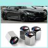 4pcs Bmw M Sport Anti-theft Valve Caps With Keyring Spanner Protect Your Tires In Style