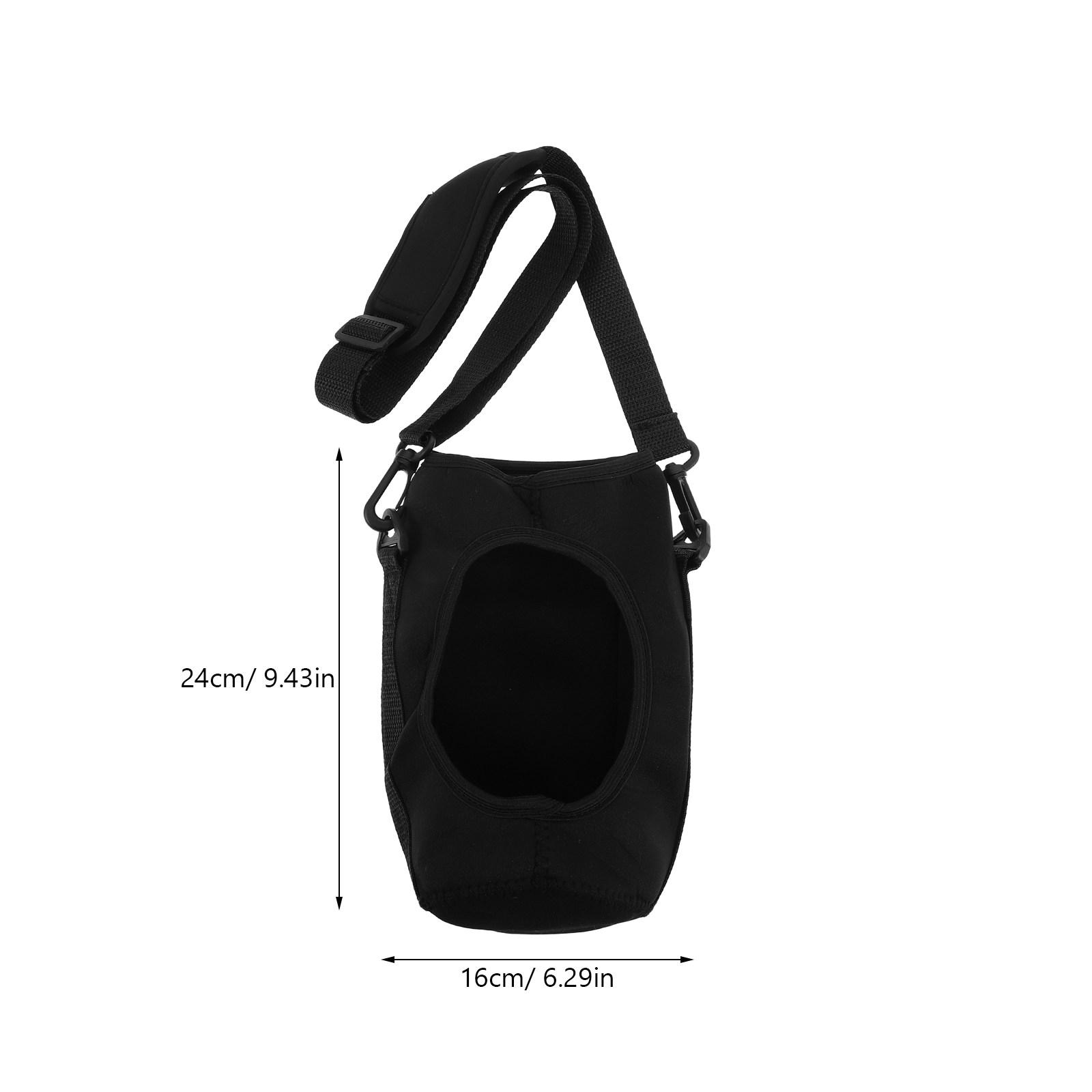 

Outdoor Sports Water Bottle Sleeve Half Gallon Anti-Slip Crossbody Strap for Hiking Camping Gym Portable Bottle Cover чёрный