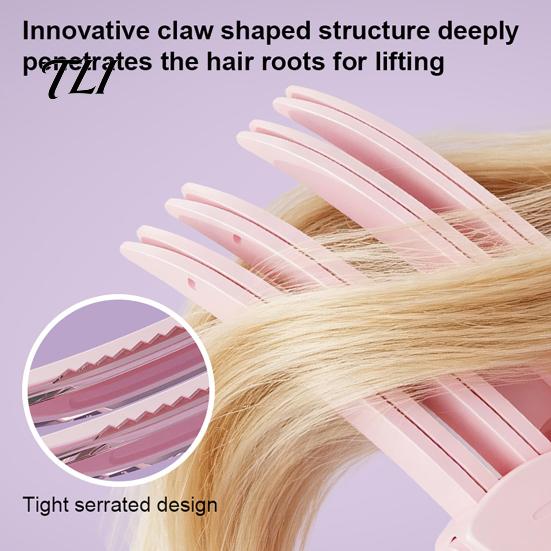 Instrument de styling pentru păr fără fir, Clips cu încălzire pentru ridicarea rădăcinilor, Afișaj LCD, Styler pentru volum cu temperatură controlată, 2 Reglabile Electrice pentru Breton, Plat