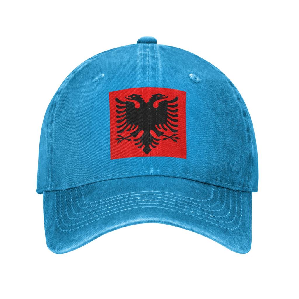 Flag of Albania Baseball Caps Denim Hats Adjustable Casquette Streetwear Baseball Cowboy Hat for Unisex