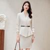 Professional Women's Suit Skirt Set 2024: Elegant Slimming Workwear for Beauty Salon and Property Consultants