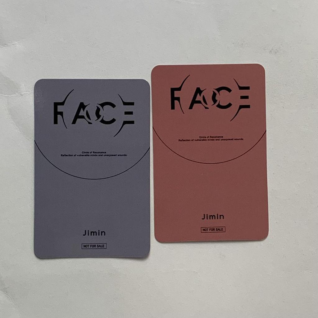 [USED] BTS Lakidro Universal JIMIN FACE Limited Winning Trading Cards 2 Pieces