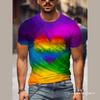 Mens 3D Print Graphic Tee - Loose Fit Short Sleeve Crew Neck T-Shirt Casual Wear