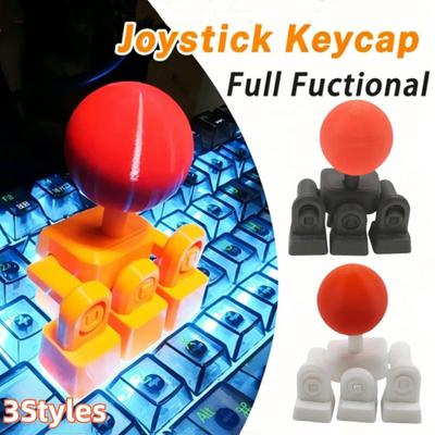 Universelle 3D-gedruckte kreative Joystick-Tastenkappe Mechanische Tastatur Externer Game-Joystick Arcade-Spiel-Rocker für WASD Mechanische Tastatur