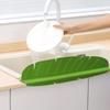 Kitchen Sink Water  Guards Soft Banana Leaf Shape Water Sink Flap Block With Suckers Oil-Proof  Proof Sink Access