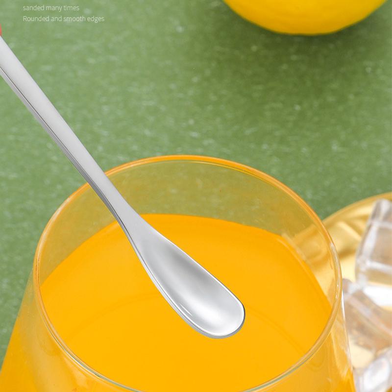 304 Edelstahl Langer Griff Rührlöffel Kaffeelöffel Teelöffel Dessertlöffel Rührstab Küchenwerkzeug Würzmischung Dessert