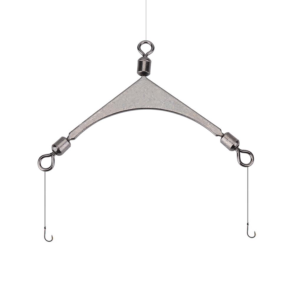 10 Stück Edelstahl Fass Wirbel mit Drehring Angelzubehör (6 #)