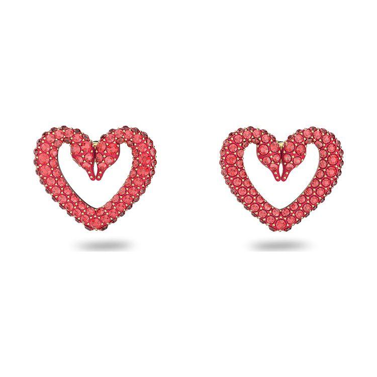 Swarovski Heart Earrings Women earrings Red 5634812 Box (Random Color)