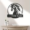 Exquisite Hand Crafted Metal Horse Wall Art Personalized Welcome Sign Housewarming Gift
