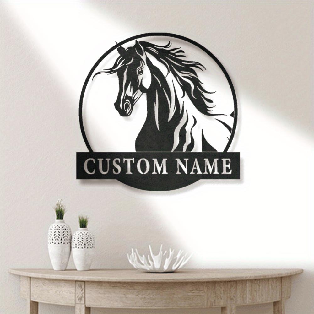 Exquisite Hand Crafted Metal Horse Wall Art Personalized Welcome Sign Housewarming Gift