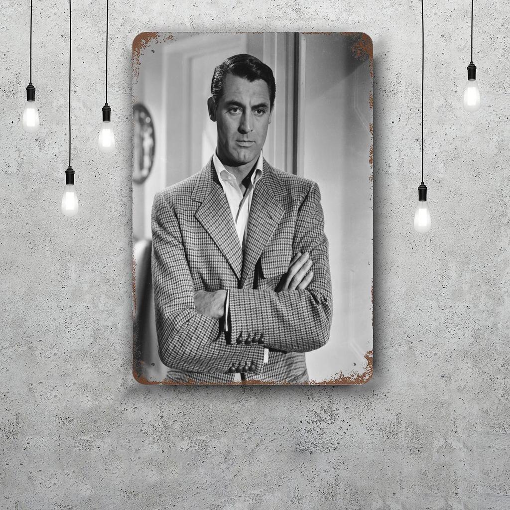 Cary Grant Decor Vintage Metal Signs Tin Signs Captain Poster Decor for Bar Pub Club Man Cave Wall Decoration