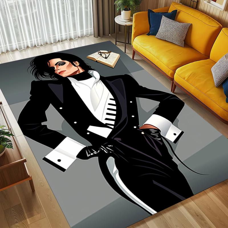 Michael Jackson Living Room Nonslip Area Rug Soft Carpet For Bedroom Gameoom Playroom Sofa Office Home Decor Doormat