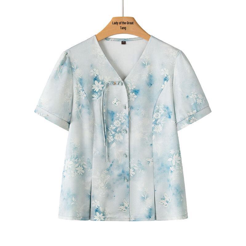 

Elderly Women s Casual Short-Sleeve Shirt XL