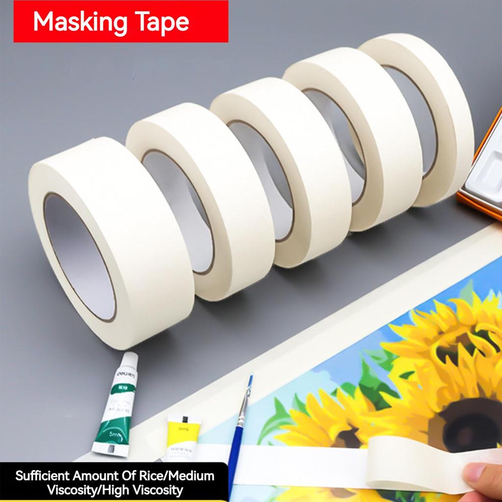 White Purpose Painters Tape Perfect for Painting Home Office School Art Crafts Glass Easy Removal Masking Paper Tape 50mPinstriping Tape 3