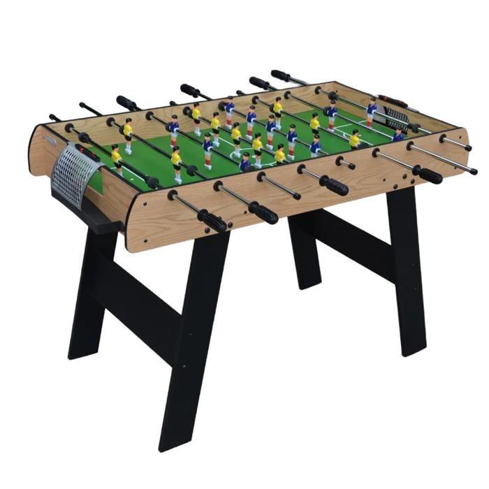 Devessport Baby-Foot Enfant New Stadium 4ft (121cm), Table de Foot Stable en MDF, Barres Aluminium, Joueurs ABS