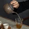 Retro-Topf mit Seitenhenkel Japanischer Stil Ofengebrannte Eisenemaille Teekanne Haushalts-Einzelteekanne Kung-Fu-Teeservice Teekanne Teekessel