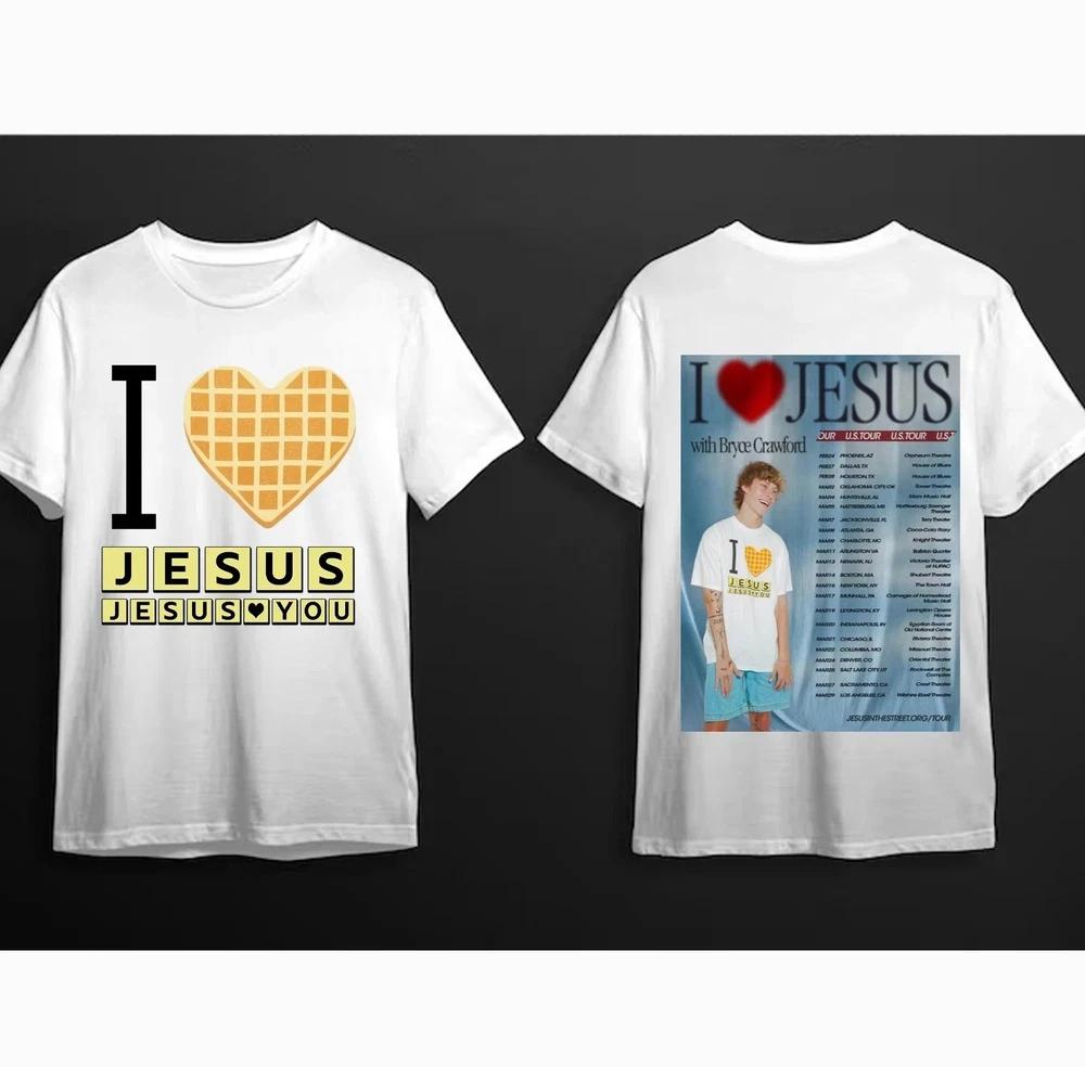 Bryce Crawford 2026 Tour I Love Jesus T shirt Full Size S
