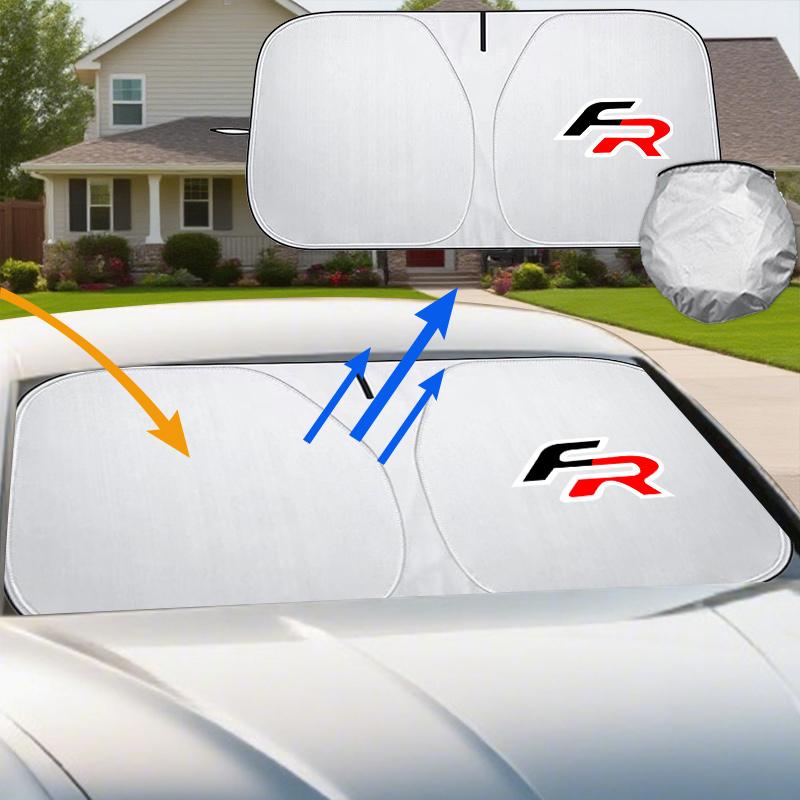 Kryt sluneční clony na přední sklo auta Sluneční clona Clona na čelní sklo Skládací clona na čelní sklo Auta UV ochrana Pro Seat FR Leon Ibiza TARRACO