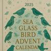 24 Days Birds Themed Christmas Countdown 2025 Christmas Calendar 2D Flat Acrylic Sea Glass Bird Advent XmasTree Decor Pendant