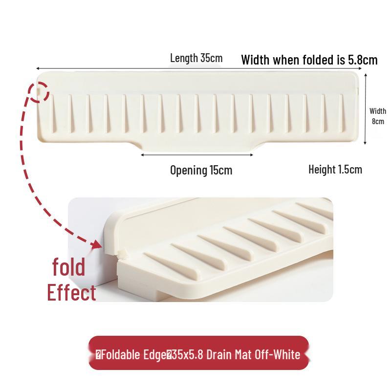 Silicone Faucet Splash Guard Pad - Folding Edge Sink Mat & Water Stopper.