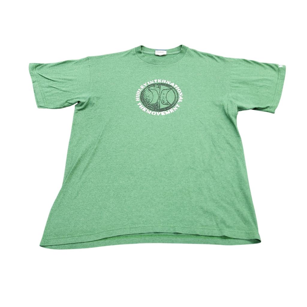 Hurley Shirt Mens Small Green International The Movement Logo Graphic Tee Unisex T-Shirt