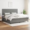 3141962 vidaXL Divan Bed with Mattress Dark Grey 200x200cm Fabric