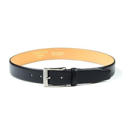 DENTS Feather Edge Leather Belt - Black