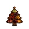 Dishwasher Safe Wood Platter for Family Gatherings Christmas Tree Serving Tray Easy To Clean Storage Plate