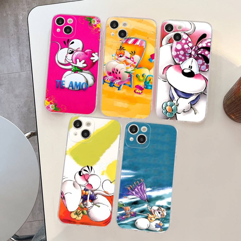 Cartoon D-Diddl Transparent Phone Case for iPhone 17 Air 16 Pro Max 15 14 13 12 11Plus Shockproof Cover