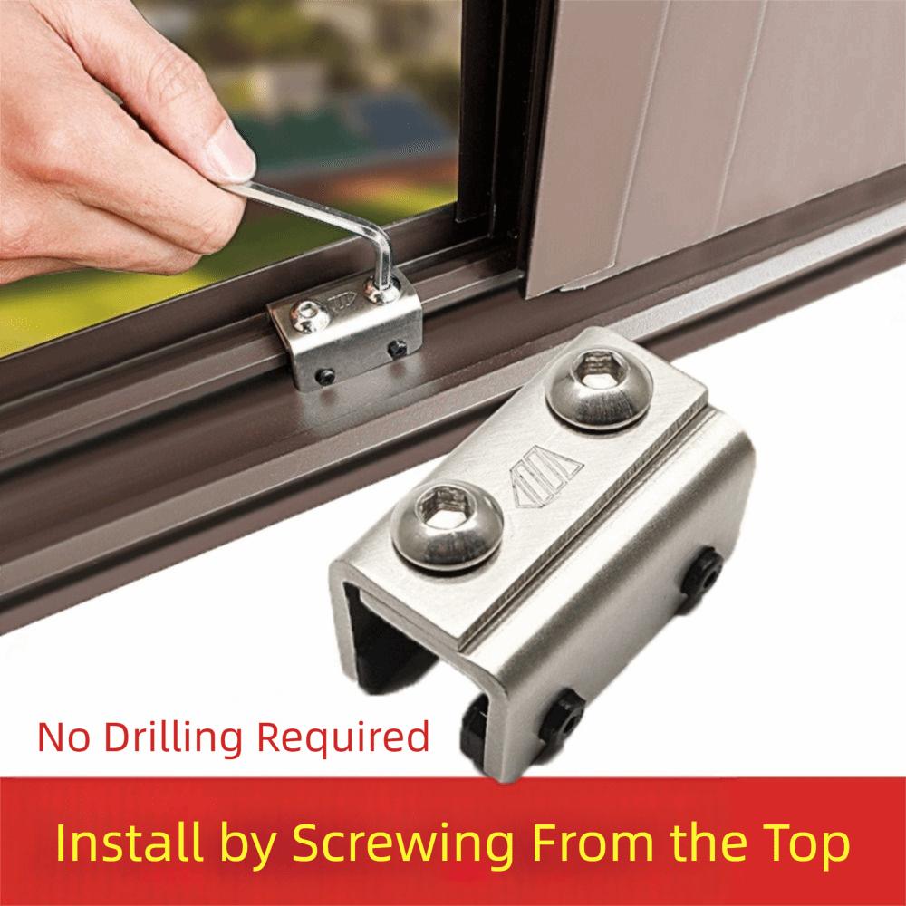 Stainless Steel Window Sash Stopper Adjustable Window Limiter Lock  Window Anti-Theft