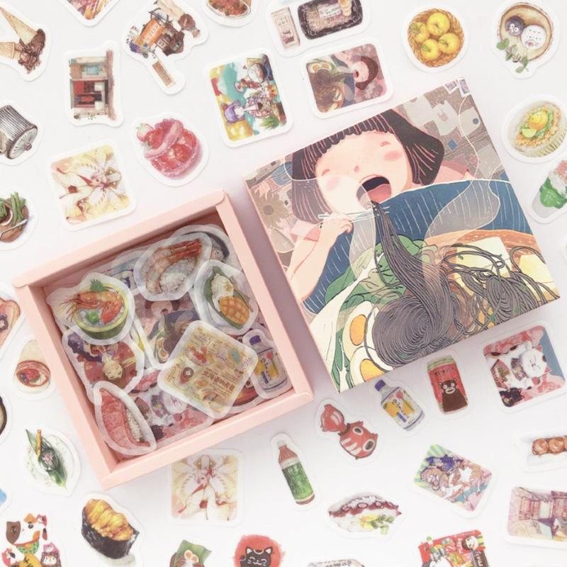 

200 Pcs Starry Sky Vaporwave Journal Decorative Stickers Scrapbooking Stick Label Diary Album Stationery Retro Girl Pet Sticker