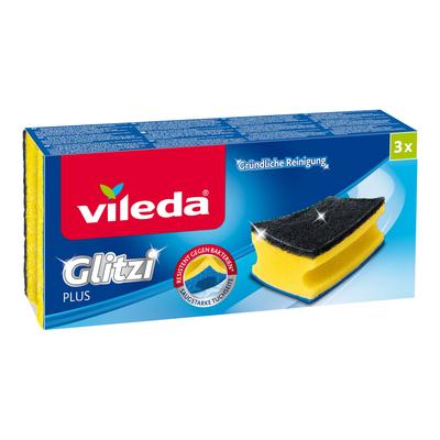 001444 Vileda Profi-Schwamm Glitzi Plus X3 Schwamm-Set