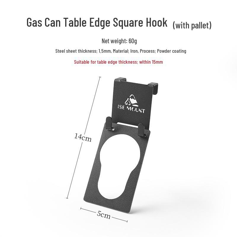 ISE MOUNT Outdoor Portable Stove Canister Hook - Stainless Steel Edge Storage for Camping