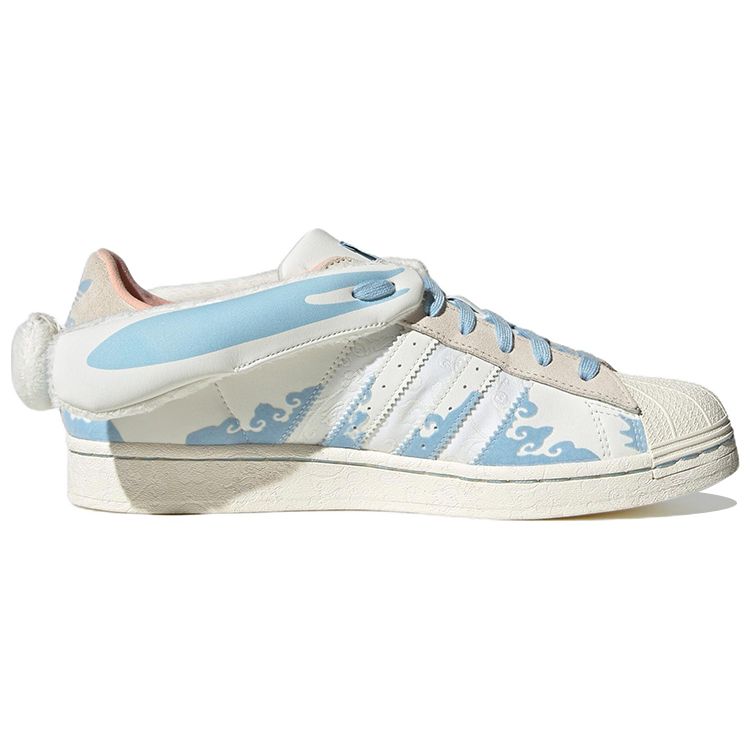 Adidas Originals Melting Sadness X  Superstar Papercut Classic Shell Toe Casual Low-Top Sneakers Unisex Sneakers White Blue ID9471