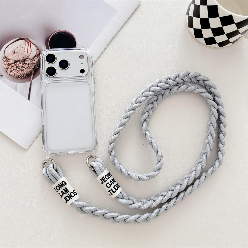 Transparent Acrylic Crossbody Lanyard Strap Case For iPhone 17 16 15 14 13 12 11 Pro Max Plus Air XS Max 7 8 XR Shockproof Cover