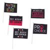 10Pcs Women Rights Flag Feminist Garden Flag Abortion Law Garden Banner for Outdoor Yard Decoration Type A