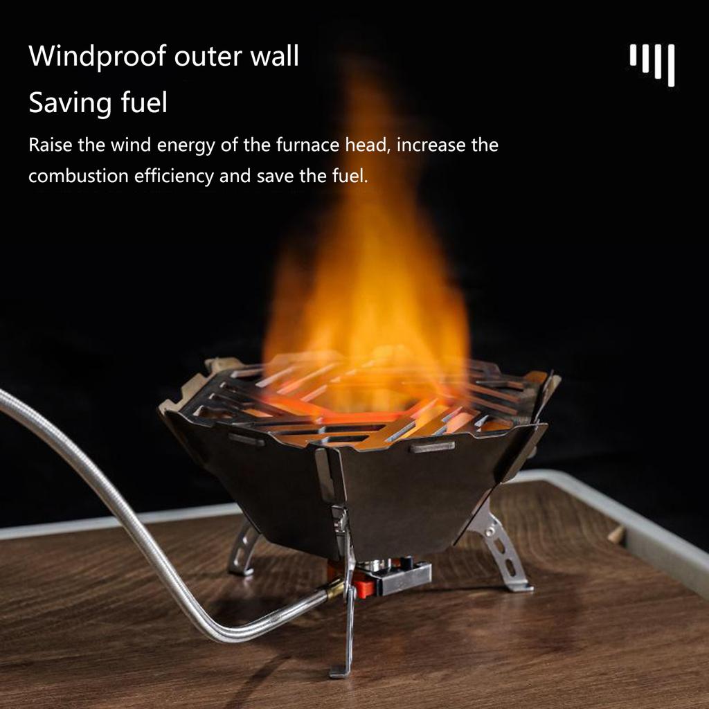 Camping Gas Stove Wind Shield Stainless Steel Outdoor Stove Windscreen for Camping Picnic Backpacking Cooking