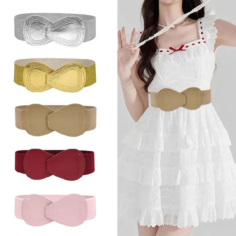 Elegant Elastic Corset for Female Simple Wide Belt Adjustable Stretchable Cincher Belt Dress Belt Decorative Wide Belt