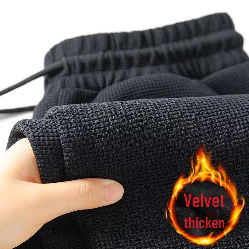 

2024 Мужские свободные прямые повседневные брюки в модном гонконгском стиле 2XL чёрный