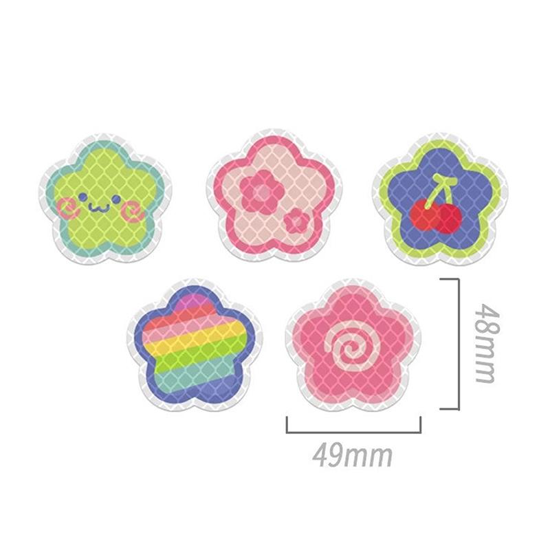 5Pcs/Set Car Reflective Stickers Helmet Waterproof Decal Hearts Butterfly Stars Night Warning Sign Reflective Sticker