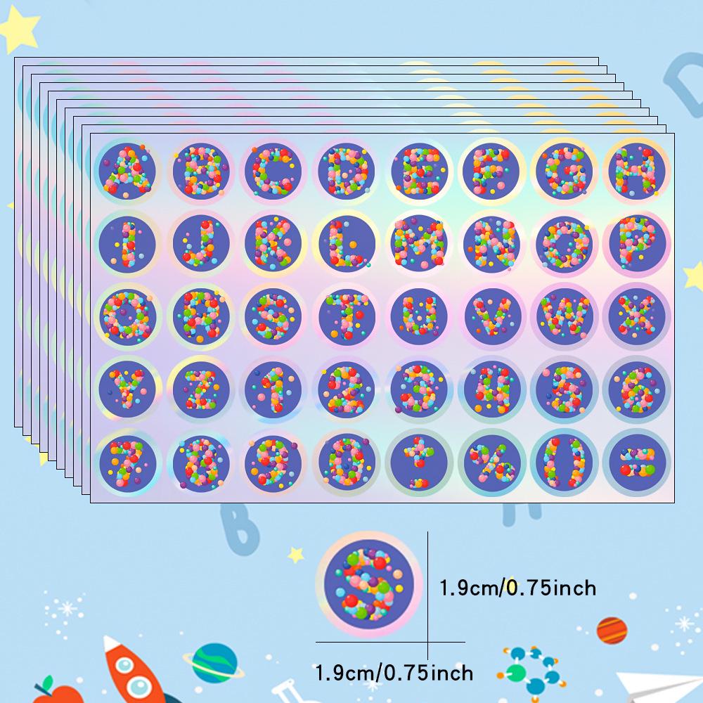 Waterproof Colorful Alphabet Stickers: European & American Home Décor, Personalized Toys & Stationery