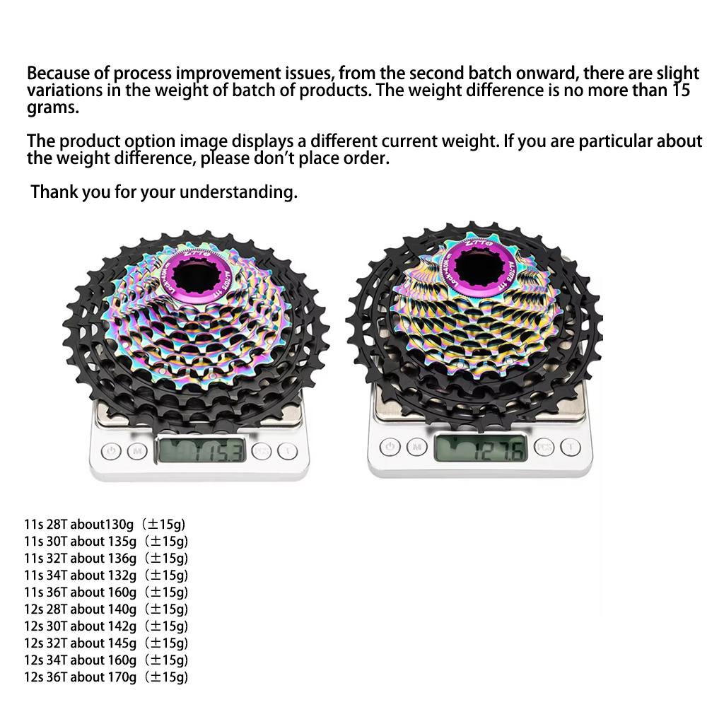 ZTTO Ultralight 11/12 Speed Road Bike Cassette 11s 12s 11-28/30/32/34/36T ULT Sprocket Freewheel 112g~146g 11V 12V Gravel K7 HG