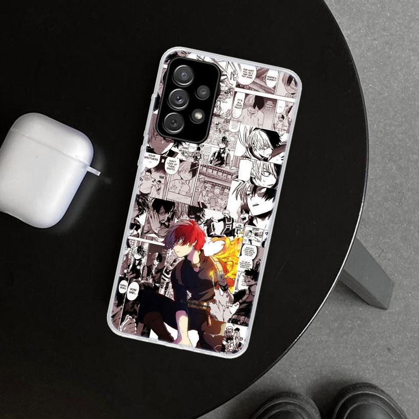 MHA Todoroki Shoto Phone Case Cover for Samsung Galaxy A12 A22 A32 A52 A72 A02S A51 A50S A31 A20S A10S Note 20 Ultra 10 Plus Gal