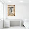 Semn Metalic Vintage Clădire Răbdare Lecții de Îngrijire Caduceu Cutie Metalică Decor Rustic Antichitate Umor Medical pentru Casă Birou Man Cave