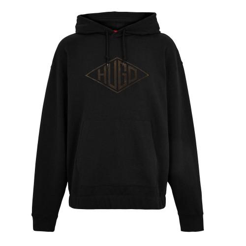 Hugo Mens Dacorolo Embroidered Logo Cotton Hoodie