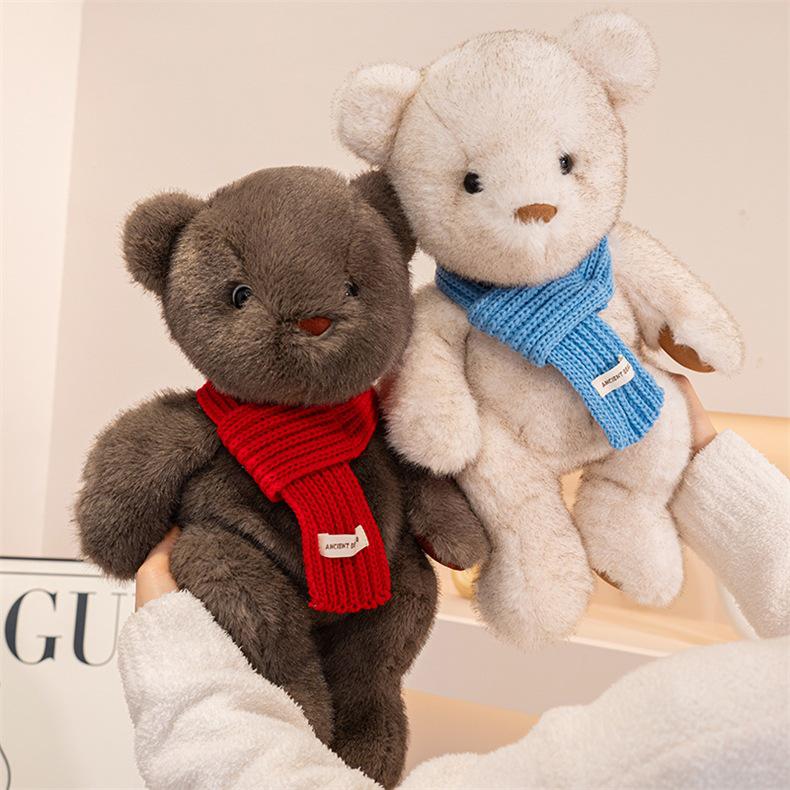 Plush Scarf Teddy Bear - Sleep Companion Doll & Children's Birthday Gift