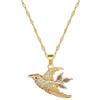 Flying Swallow Light Luxury Temperament Gorgeous Full Diamond Necklace Female Versatile Collarbone Chain Titanium Steel Chain