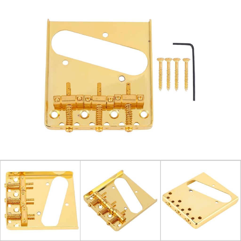 Metal Quality TL Electric Guitar Bridge Tailpiece Tail Part Set Accessory(Golden)